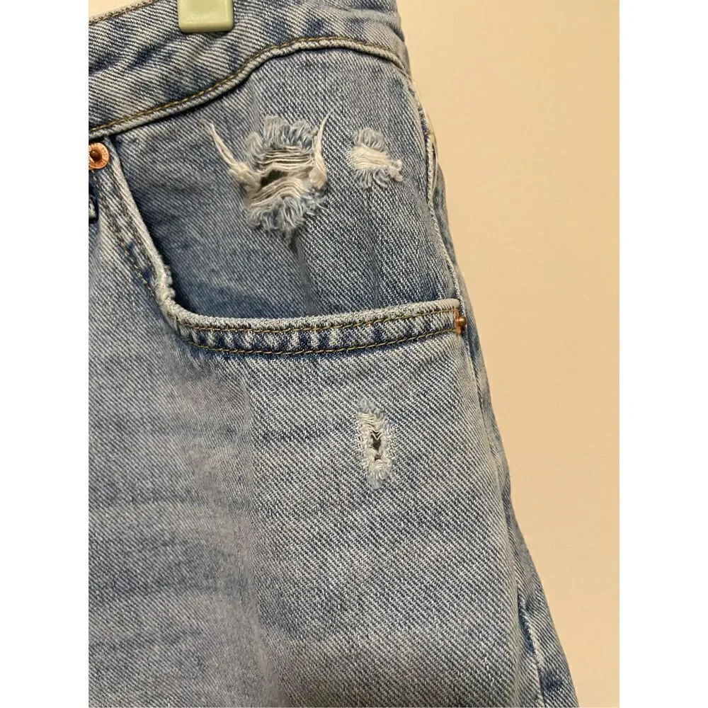 NWT Urban Outfitters BDG 90s Denim Shorts Long Inseam Distressed Cutoffs size 34
